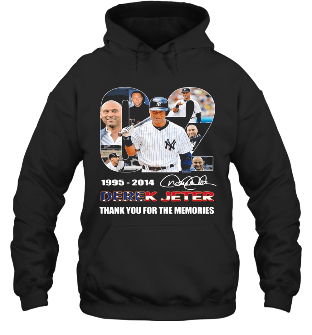 02 1995 2014 Derek Jeter Thank You For The Memories Signature T-Shirt