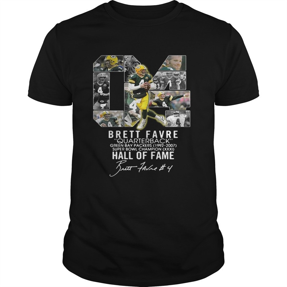 04-brett-favre-quarterback-green-bay-packers-19922007-super-bowl-champion-hall-o-fo72n8vc 04 Brett Favre quarterback green bay packers 19922007 super bowl champion hall of fame tshirt