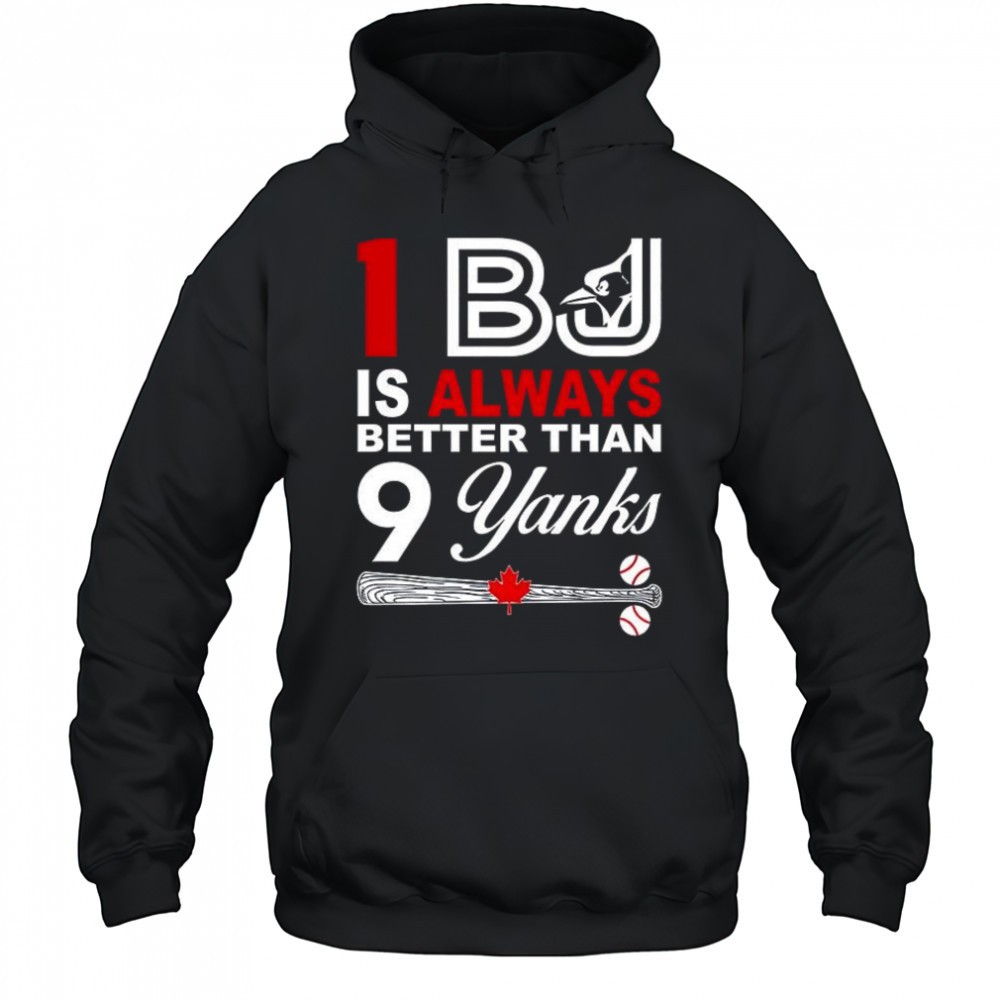 1 BJ is always better than 9 Yanks Toronto Blue Jays shirt