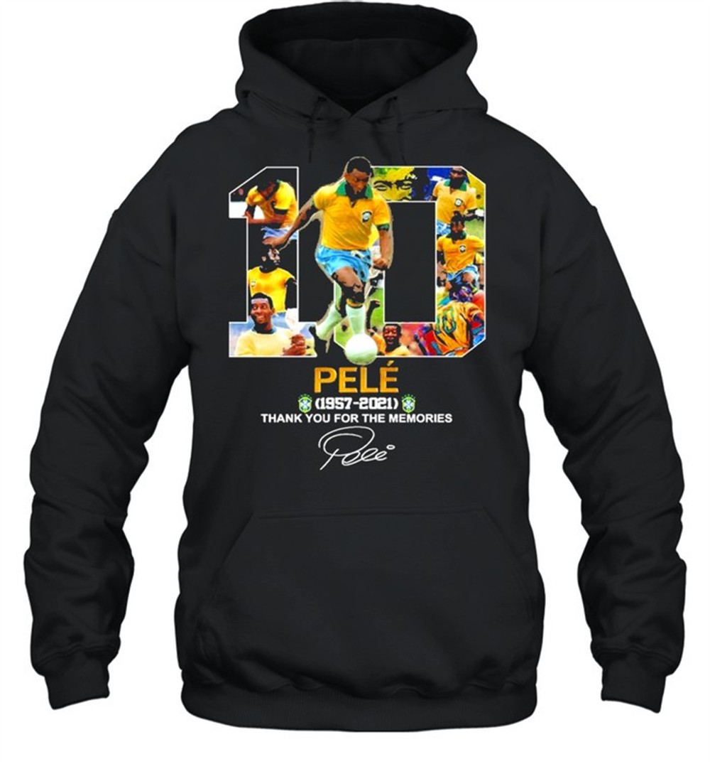 10 Pelé 1957 2021 thank You For The Memories Signature Shirt