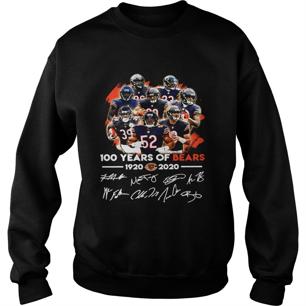 100 years of Chicago Bears 1920 2020 signature shirt