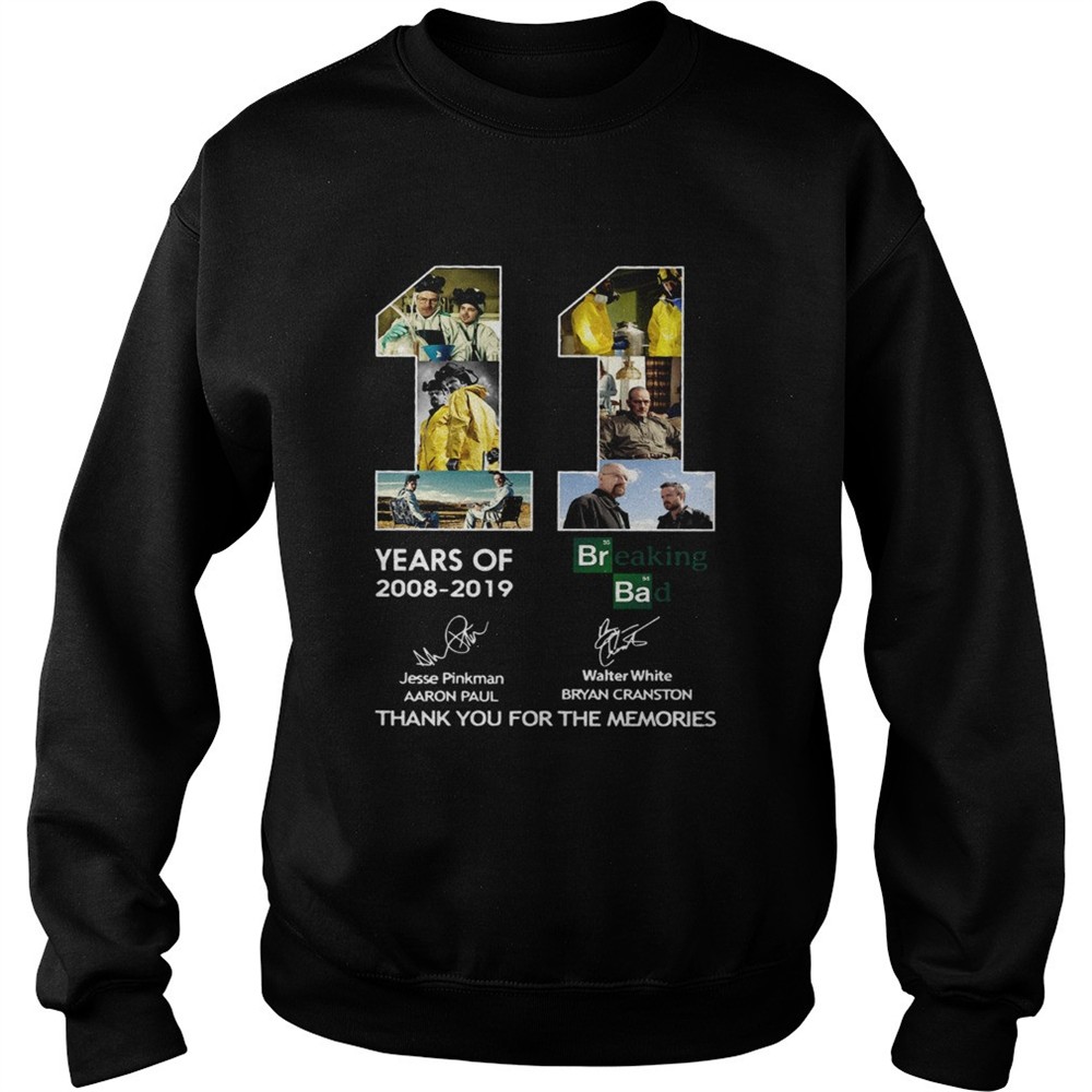 11 Years of Breaking Bad thank you for the memories shirt