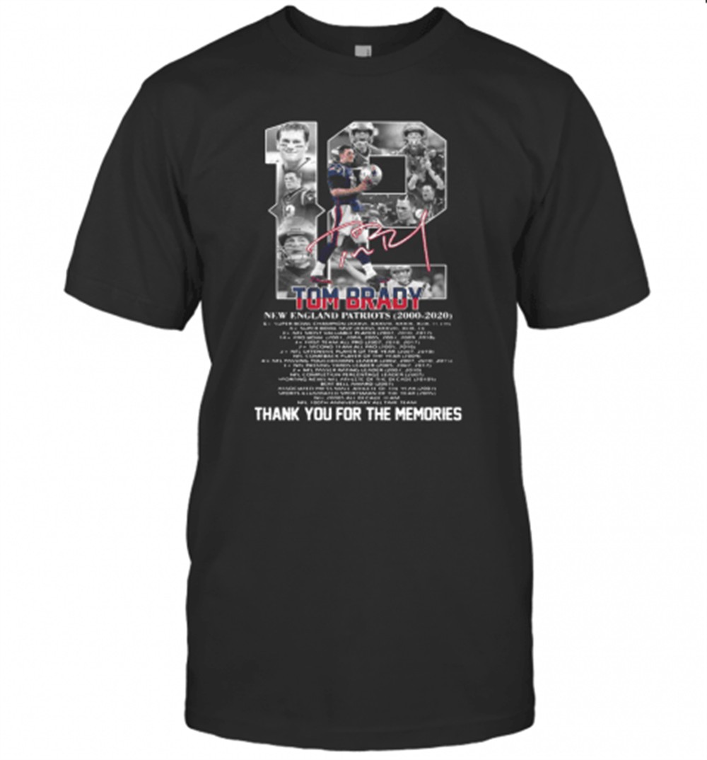 12-tom-brady-new-england-patriots-2000-2020-signature-thank-you-for-the-memories-4lzsb49l 12 Tom Brady New England Patriots 2000 2020 Signature Thank You For The Memories T-Shirt