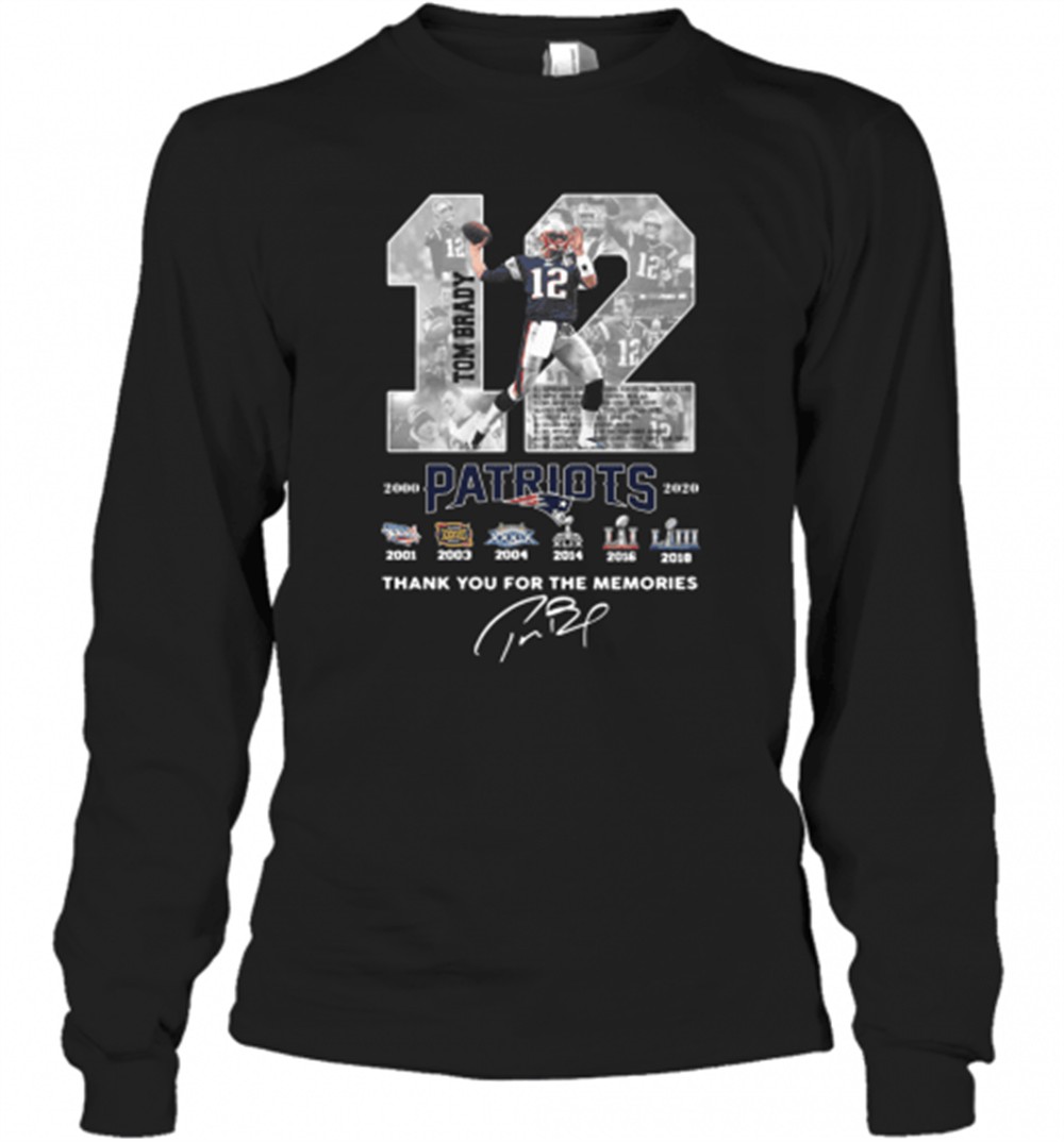 12-tom-brady-patriots-2000-2020-thank-you-for-the-memories-signature-t-shirt-jorwgwss 12 Tom Brady Patriots 2000 2020 Thank You For The Memories Signature T-Shirt