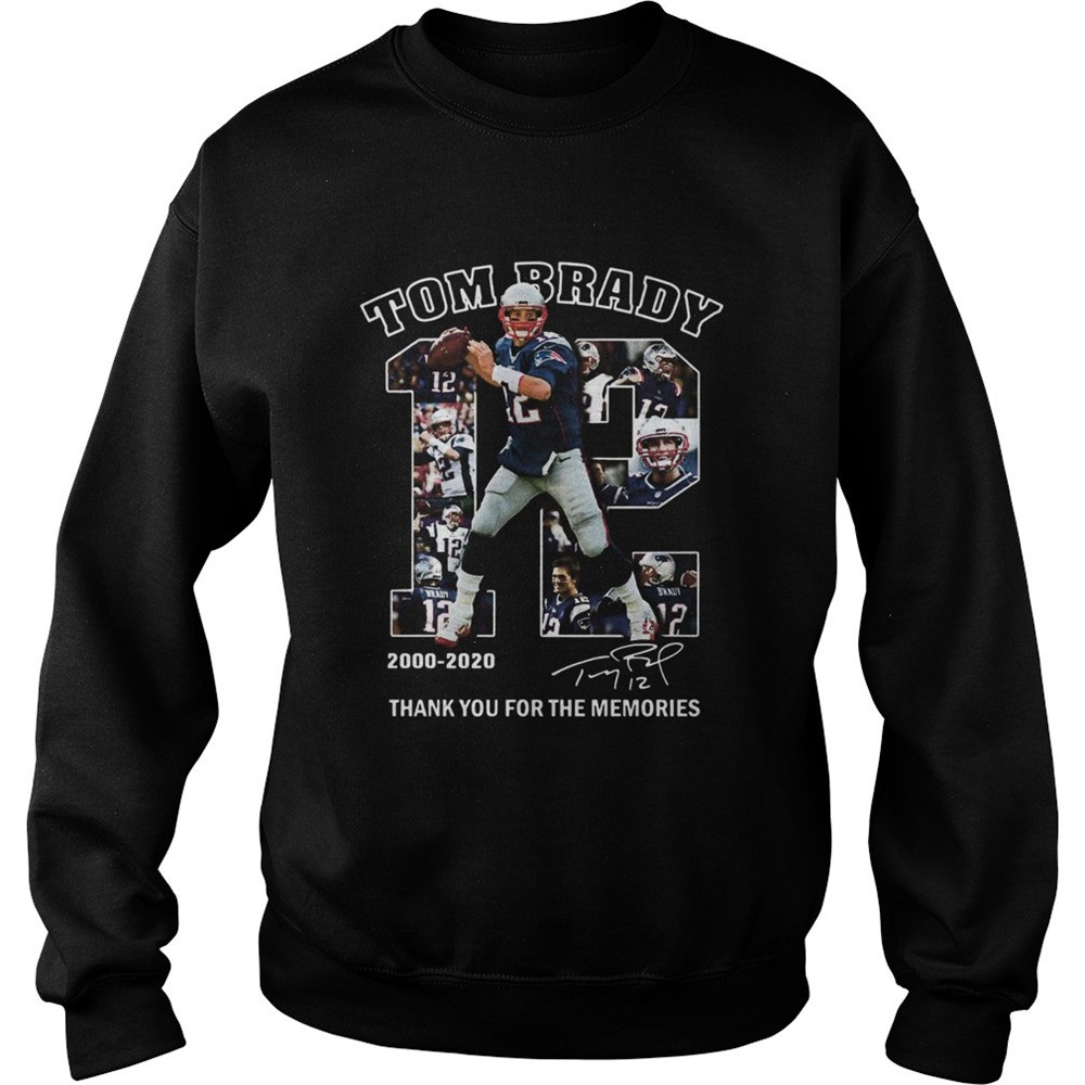 12 Tom Brady Thank You For The Memories 2000 2020 shirt