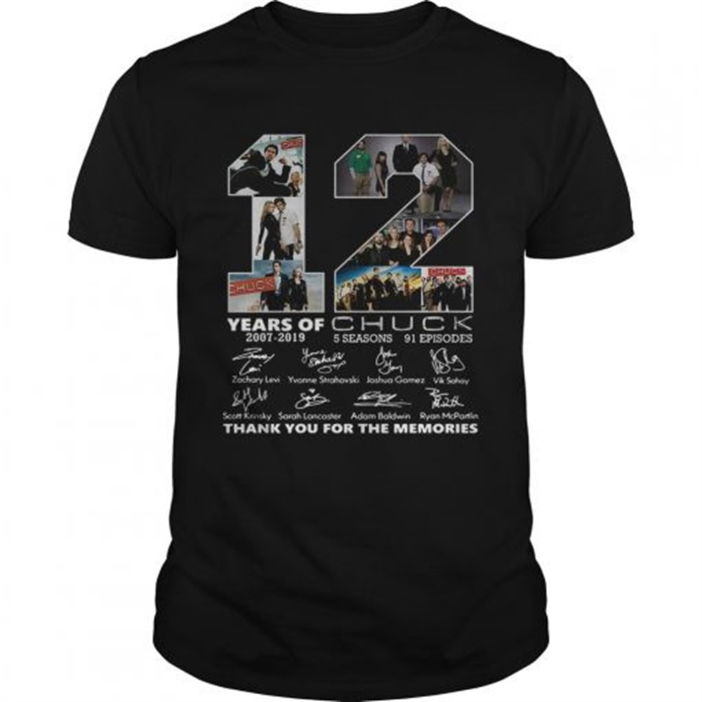 12-years-of-chuck-thank-you-for-the-memories-shirt-zhcffpf8 12 Years of Chuck thank you for the memories shirt
