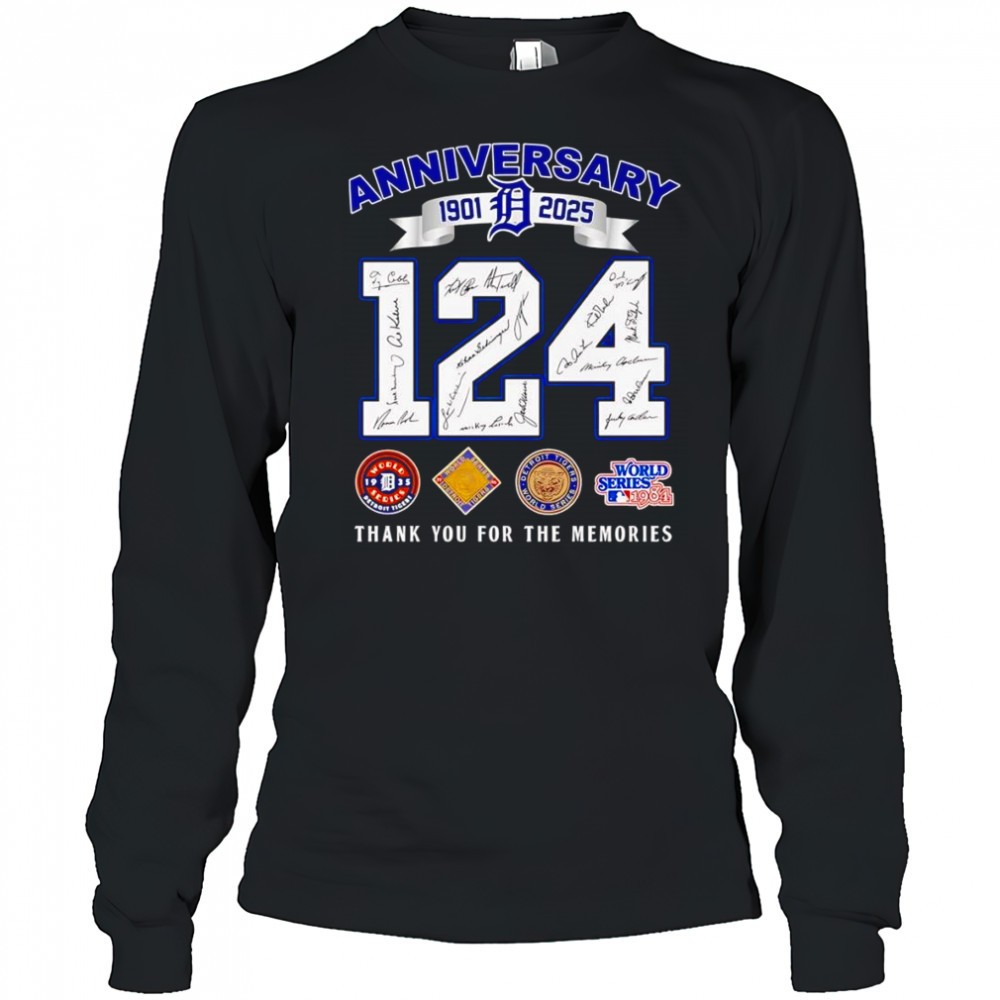 124-anniversary-1901-2025-detroit-tigers-thank-you-for-the-memories-shirt-wu7jl7mf 124 anniversary 1901 2025 Detroit Tigers thank you for the memories shirt