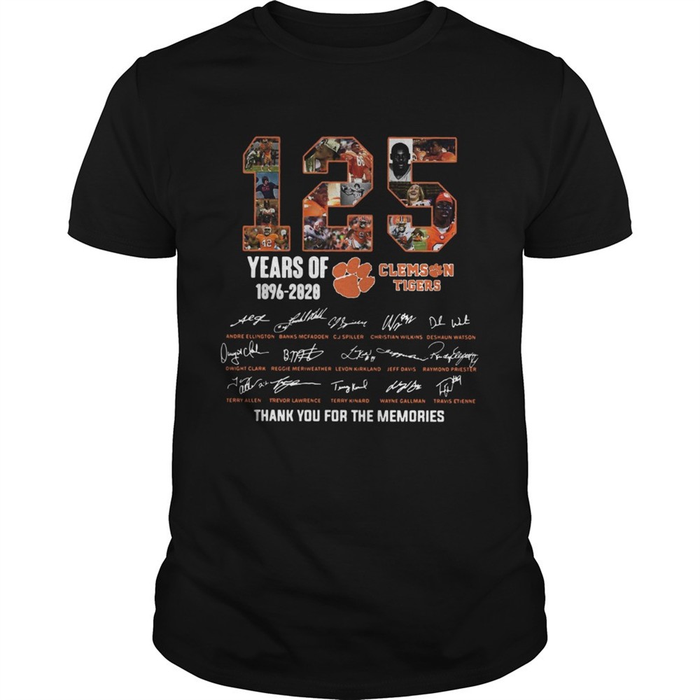 125-years-of-clemson-tigers-1896-2020-thank-you-for-the-memories-shirt-gai4anaq 125 Years of Clemson Tigers 1896 2020 thank you for the memories shirt