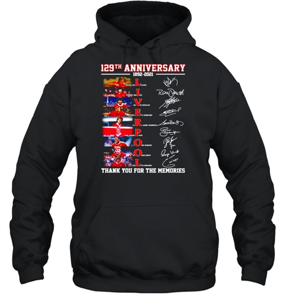 129th anniversary 1892-2021 Liverpool signatures shirt