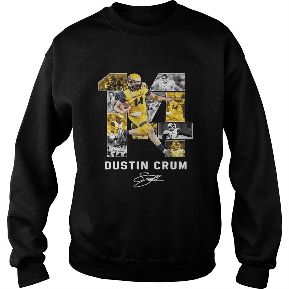14 Dustin Crum Kent State Golden Flashes football Signature shirt