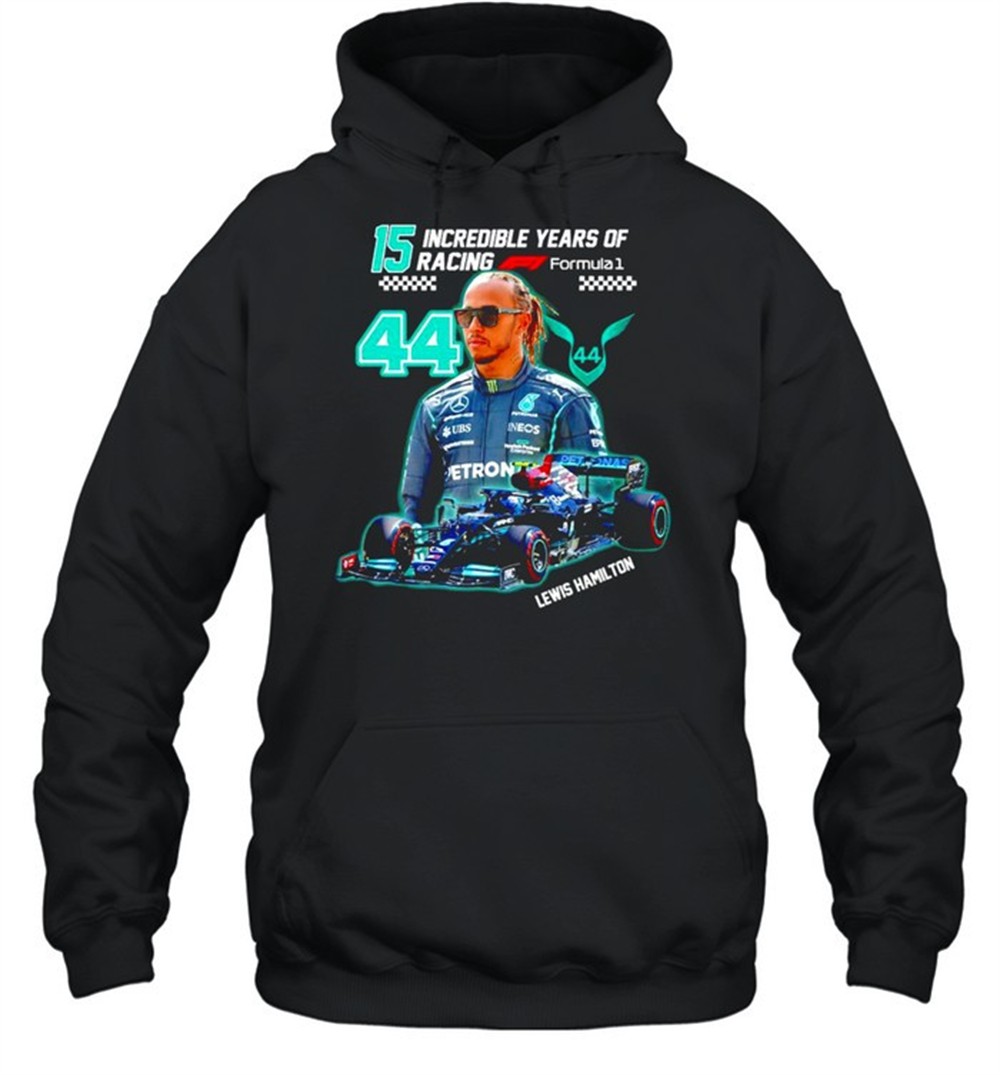 15 incredible years of racing Lewis Hamilton shirt