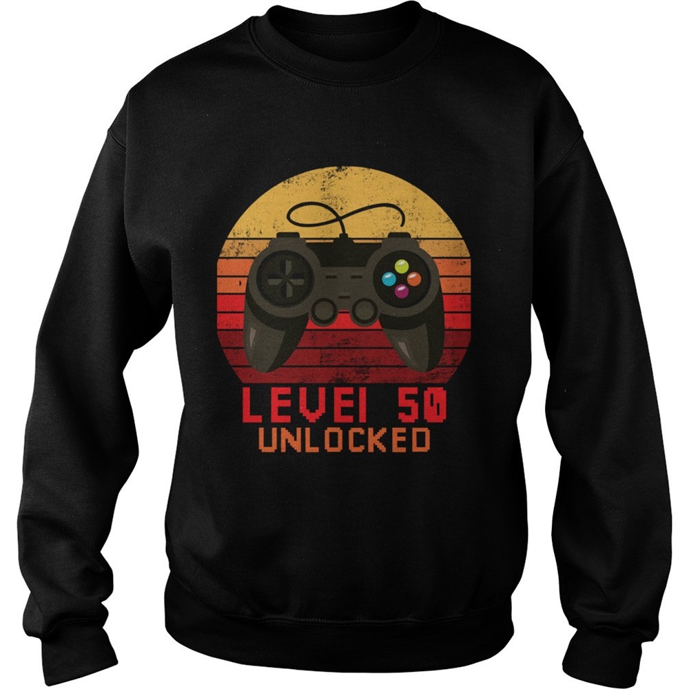 1563178470Level 50 unlocked video gamer 50th birthday vintage shirt