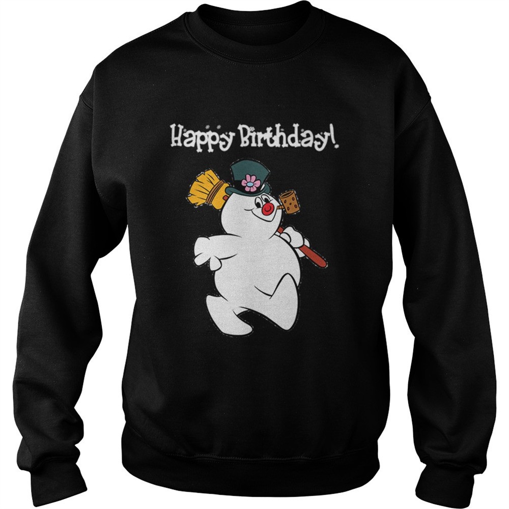1573547054Frosty The Snowman Happy Birthday Christmas Graphic shirt