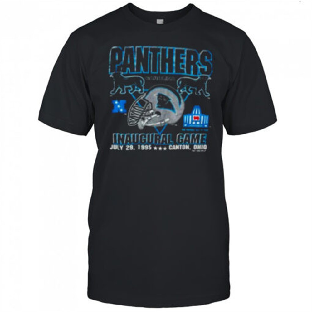 1995-carolina-panthers-vintage-logo-7-inaugural-season-hall-of-fame-game-full-al-cczt8rcb 1995 Carolina Panthers Vintage Logo 7 Inaugural Season Hall of Fame Game Full Alternate Cat Logo NFL Shirt