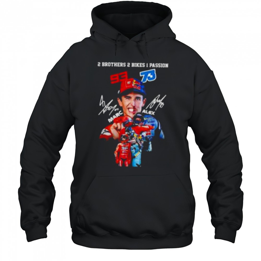 2 brothers 2 bike 1 passion Marc Marquez x Alex Marquez signatures shirt