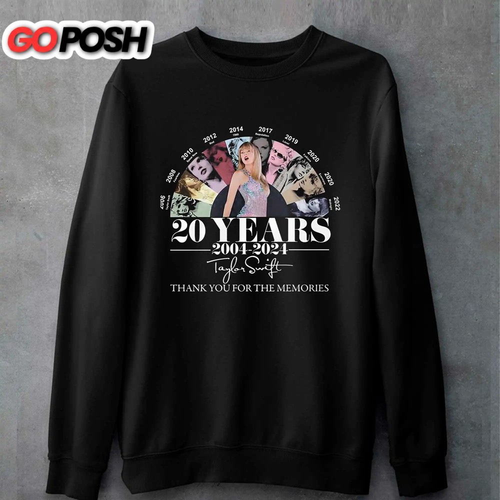 20 Years 2004 – 2025 Taylor Swift Thank You For The Memories Shirt