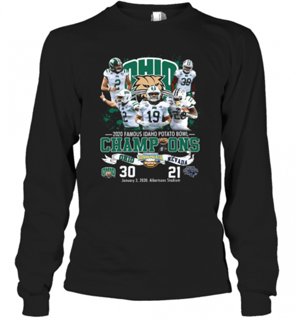 2020-famous-idaho-potato-bowl-champions-ohio-vs-nevada-t-shirt-pukjybo9 2020 Famous Idaho Potato Bowl Champions Ohio Vs Nevada T-Shirt