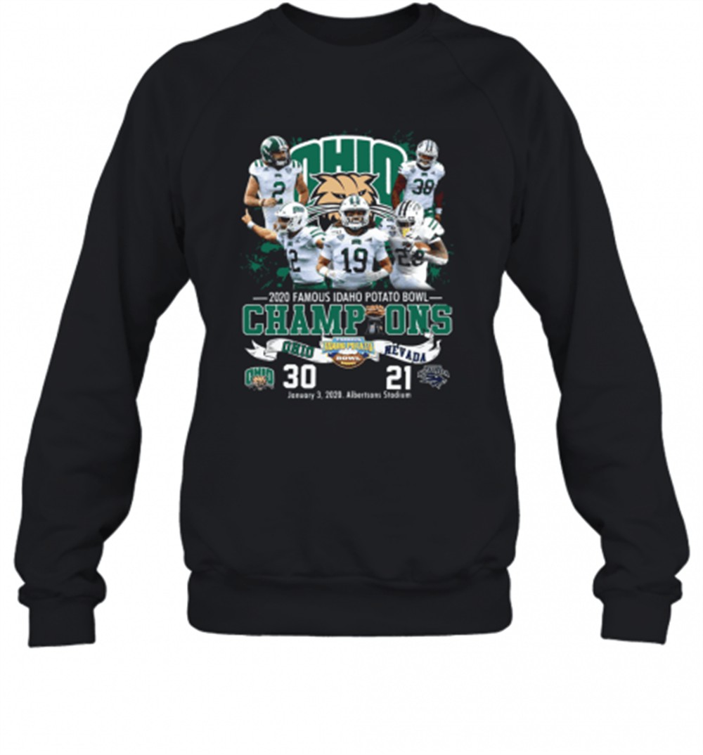 2020-famous-idaho-potato-bowl-champions-ohio-vs-nevada-t-shirt-pukjybo9 2020 Famous Idaho Potato Bowl Champions Ohio Vs Nevada T-Shirt