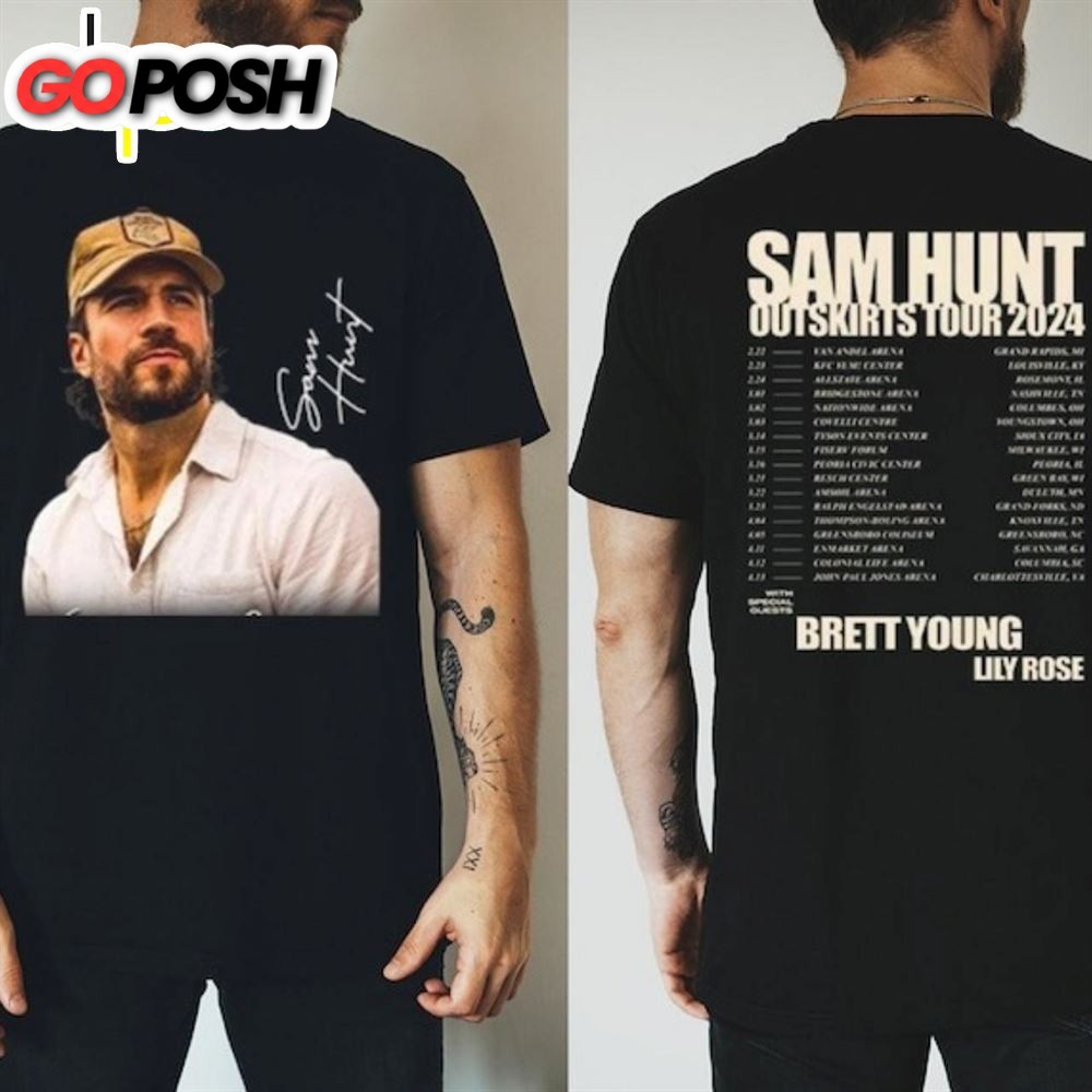 2024 Sam Hunt Outskirts Tour Unisex Music T-Shirt