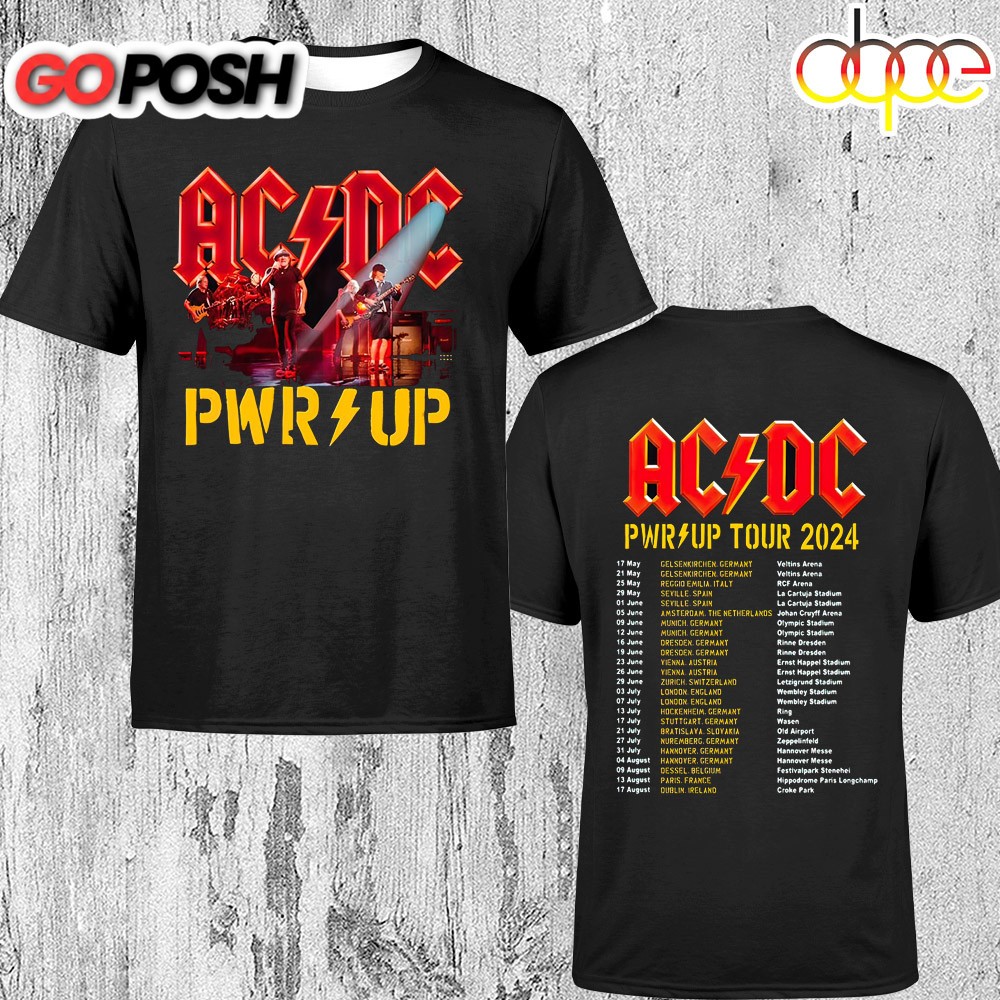 2025 ACDC Pwr Up World Tour Music Unisex T-Shirt