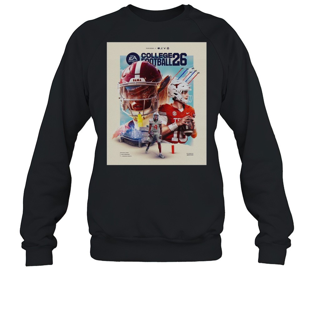 2025 Alabama Crimson Tide Ryan Williams Arch Manning Jeremiah Smith EA Sports College Football 26 T-shirt