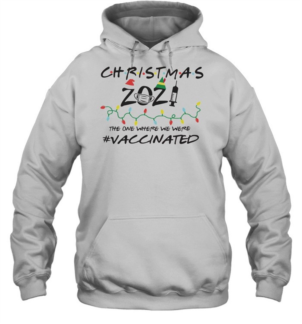 2025 Covid Vaccine Christmas Tree Ornament The One Where We Were Vaccinated shirt
