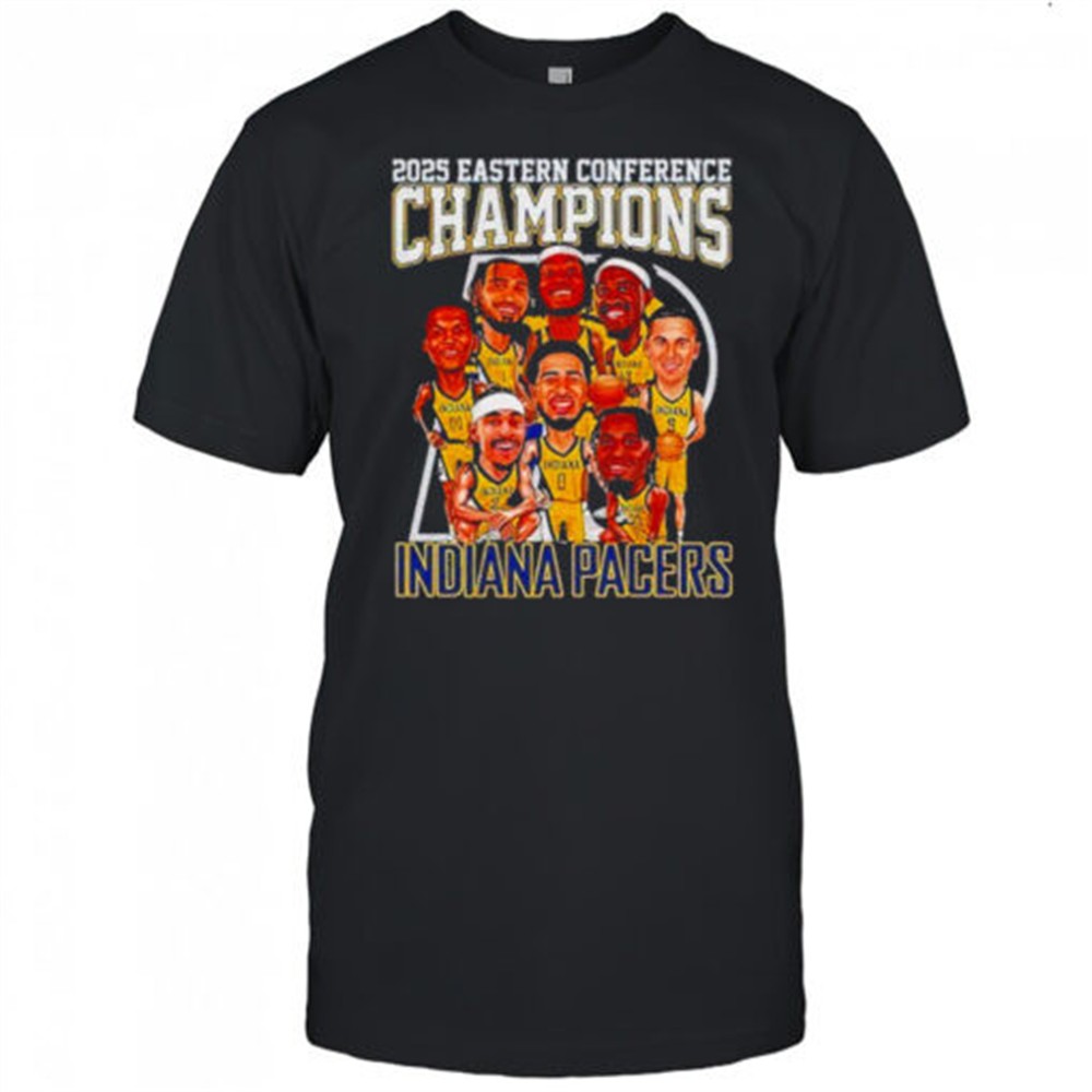 2025-eastern-conference-champions-indiana-pacers-cartoon-shirt-ddnywnnf 2025 Eastern Conference Champions Indiana Pacers cartoon shirt