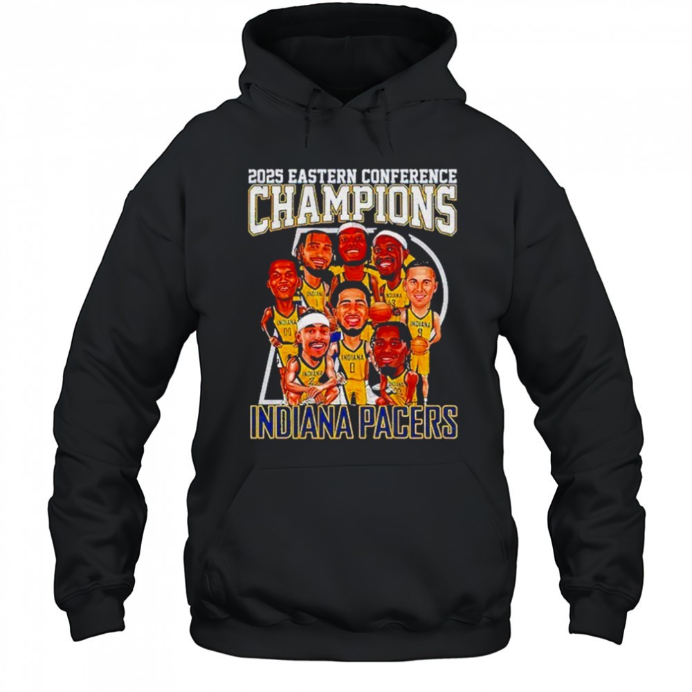 2025 Eastern Conference Champions Indiana Pacers cartoon shirt