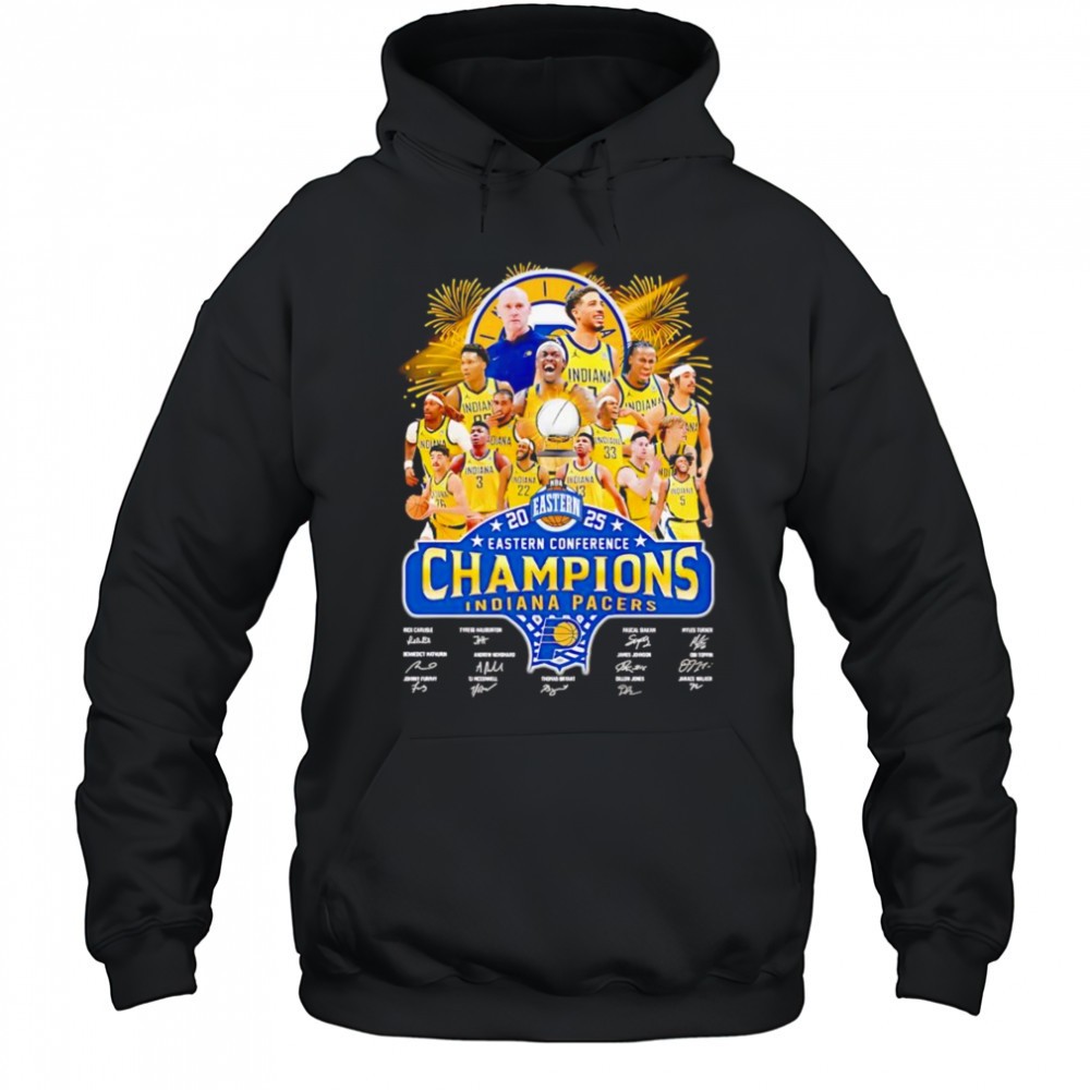 2025 Eastern Conference Champions Indiana Pacers signature shirt