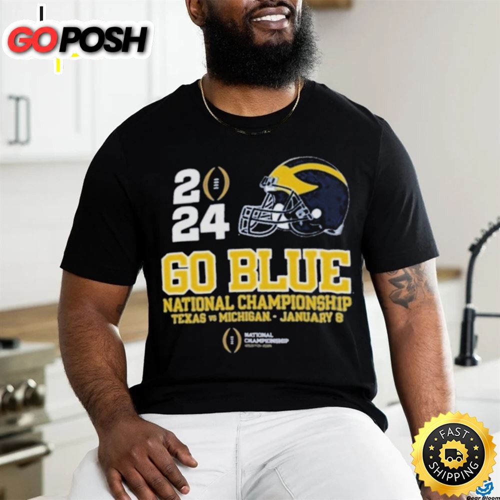 2025 Go Blue National Championship Texas Vs Michigan Rose Bowl Shirt