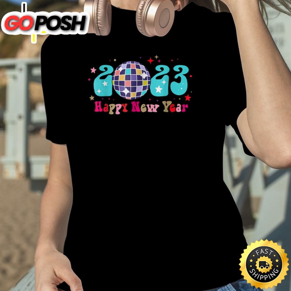 2025 Happy New Year Disco New Years Eve Party Hello 2025 Unisex Basic T-shirt