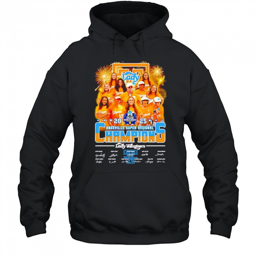 2025 Knoxville Super Regional Champions Tennessee Lady Volunteers signature shirt