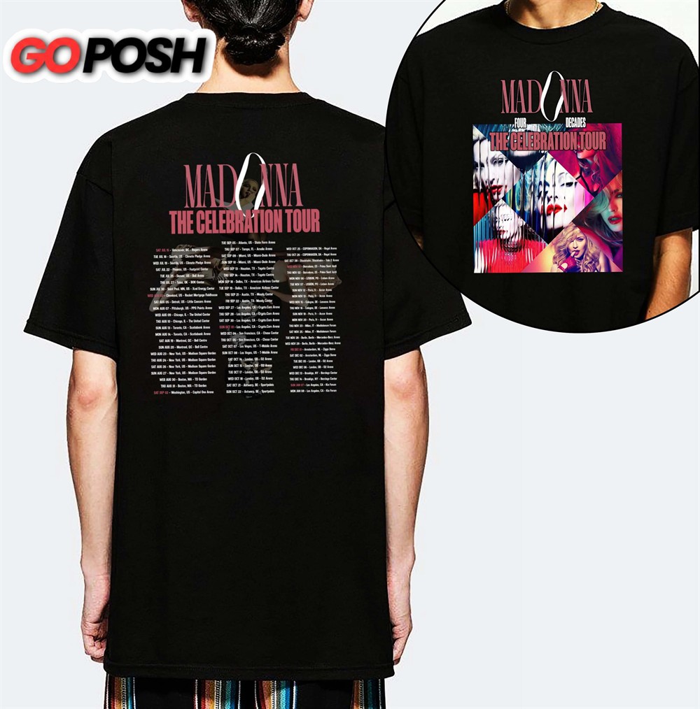2025 Madonna Four Decades The Celebration World Tour T-Shirt