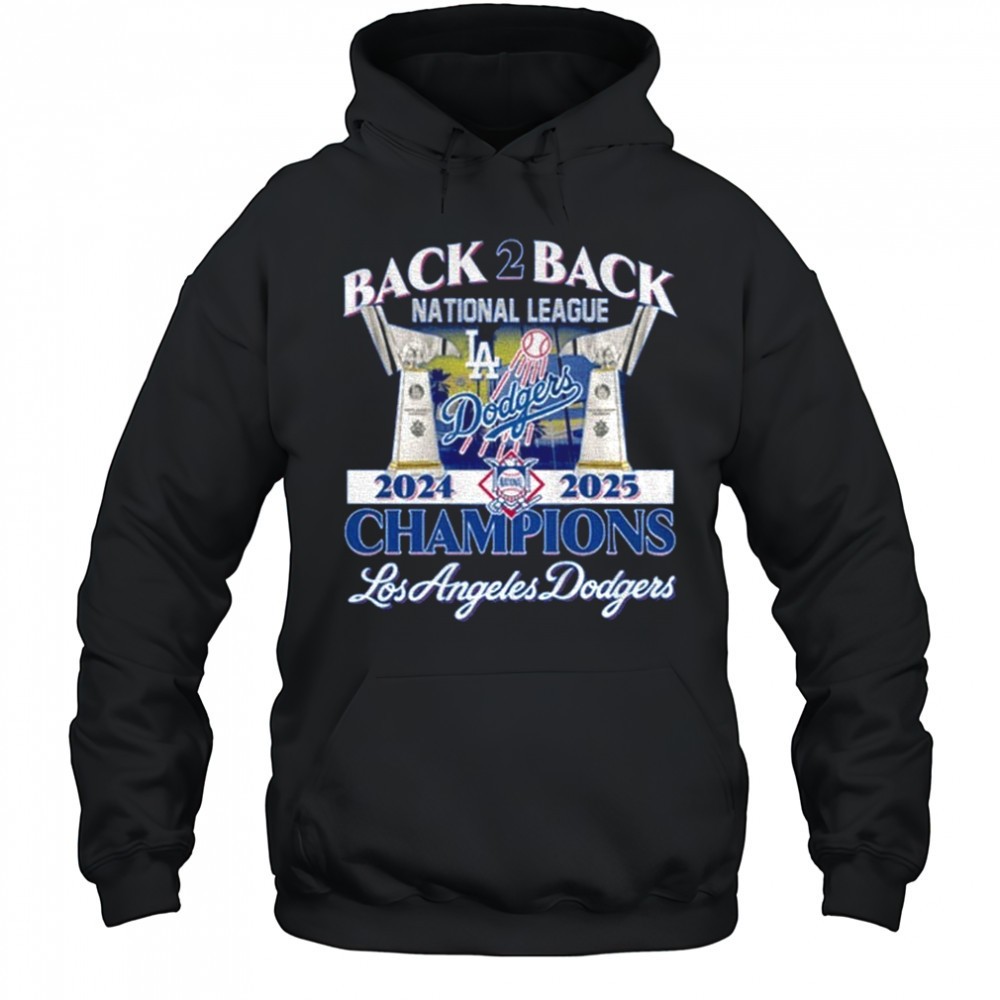 2025 National League Champions Los Angeles Dodgers Back 2 Back WS Champs shirt