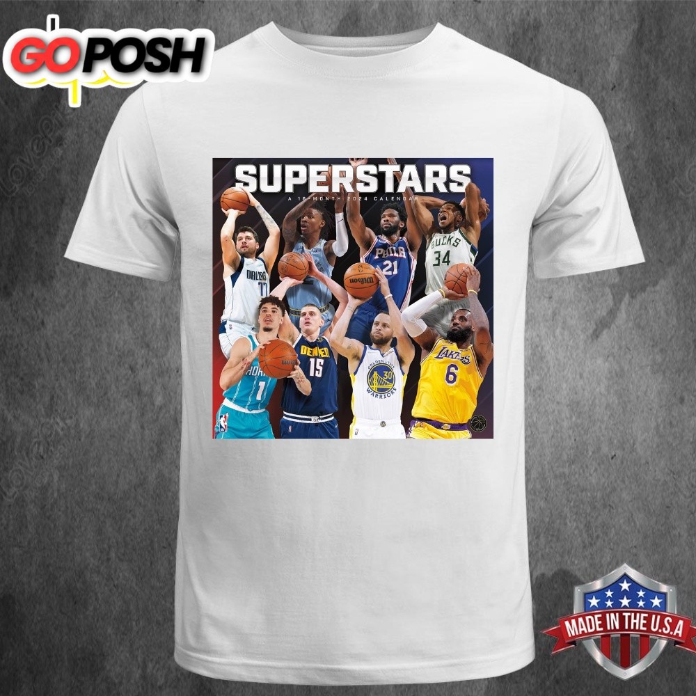 2025 NBA Superstars Wall Calendar Unisex T-shirt