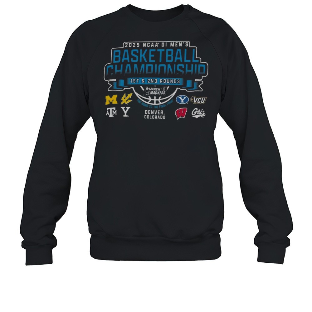 2025 NCAA DI Mens Basketball Championship 1st 2nd Rounds March Madness 8-Teams Shirt