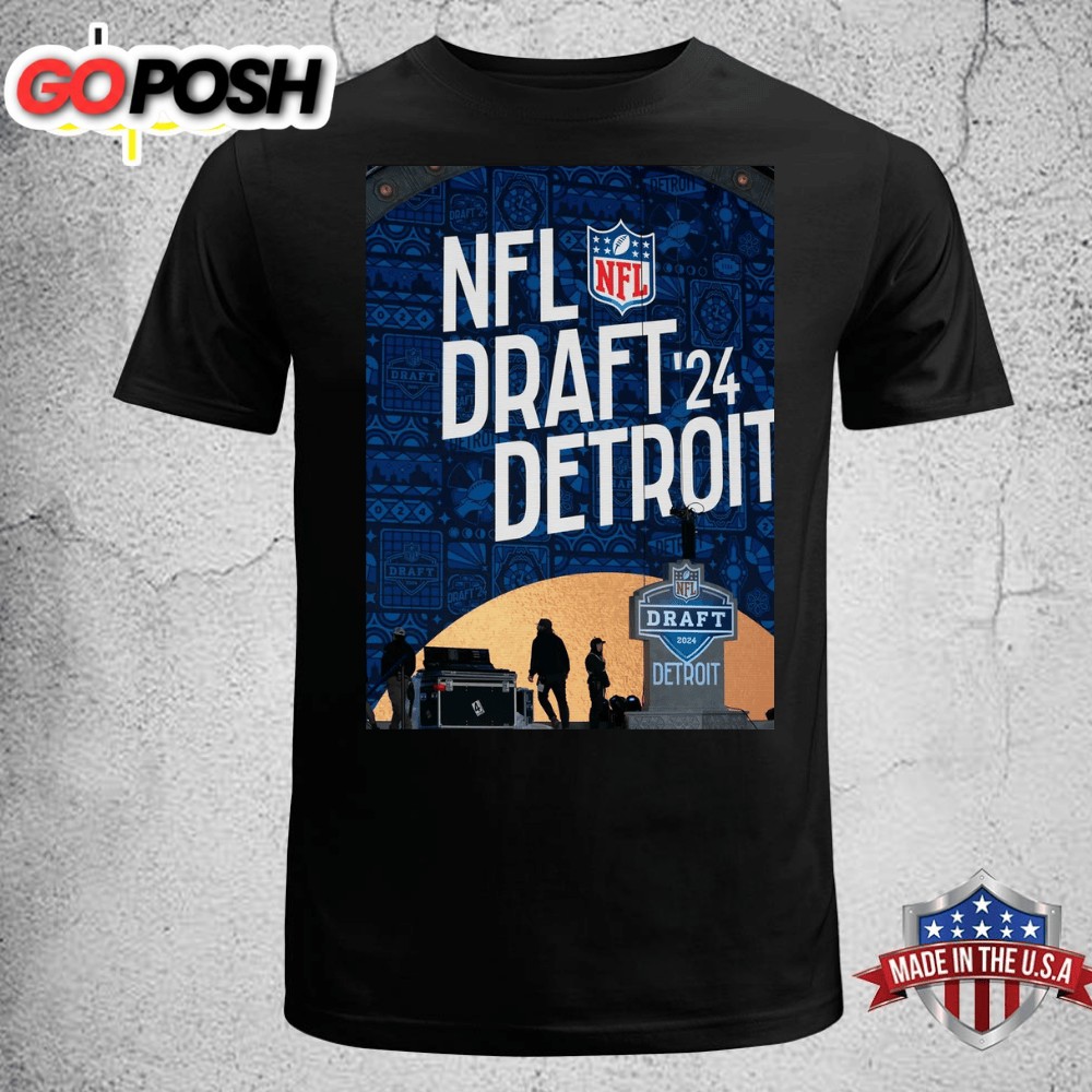 2025 NFL Draft Detroit Black T-shirt Unisex