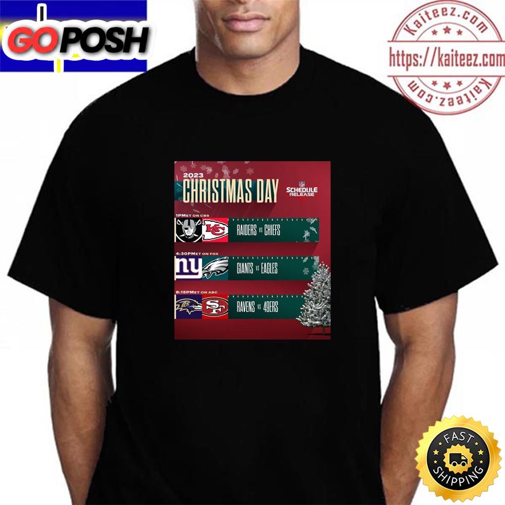 2025 Nfl Schedule Release Christmas Day And Football Vintage T-Shirt