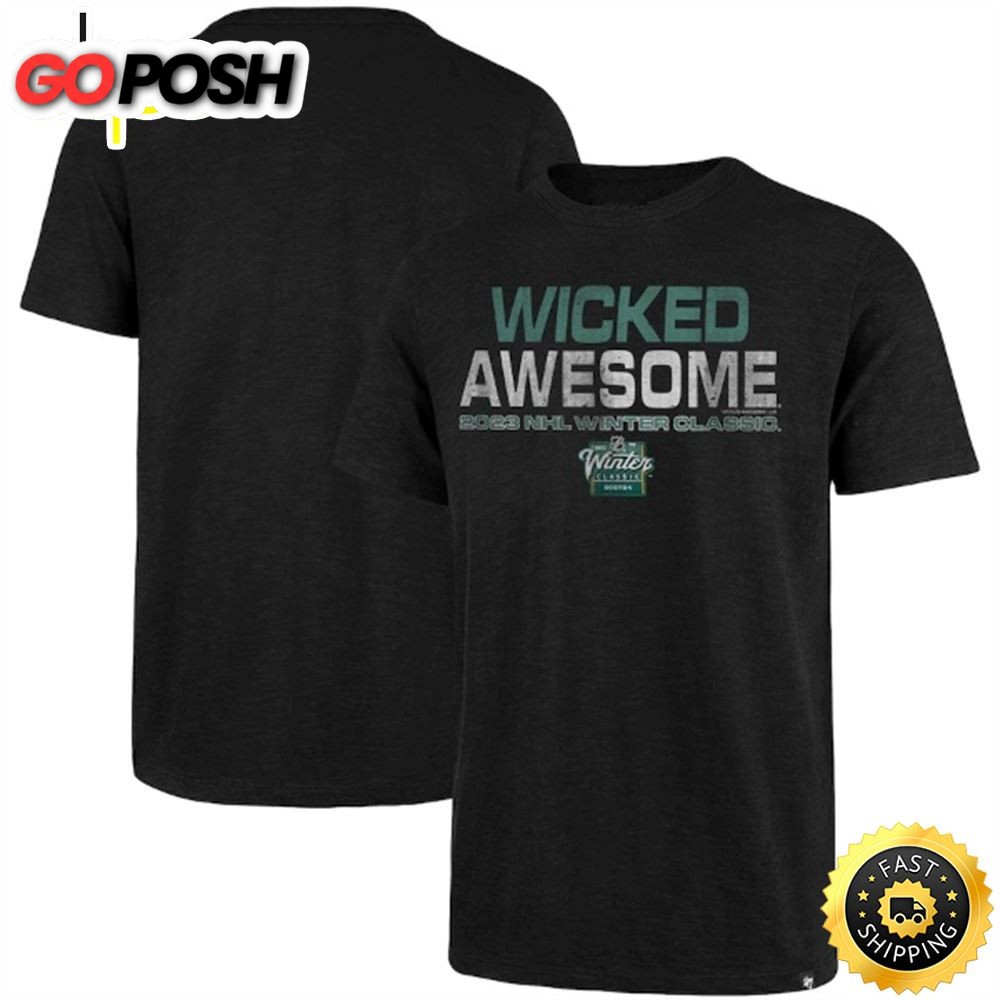 2025 NHL Winter Classic 47 Wicked Awesome Scrum from 47 – Black T-shirt
