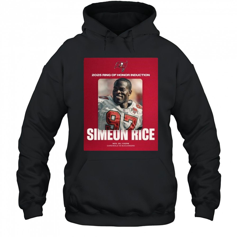 2025 Ring of Honor Induction Simeon Rice Nov 30 Tampa Bay Buccaneers vs Cardinals t-shirt