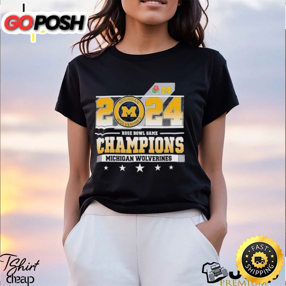 2025 Rose Bowl Game Champions Michigan Wolverines Shirt