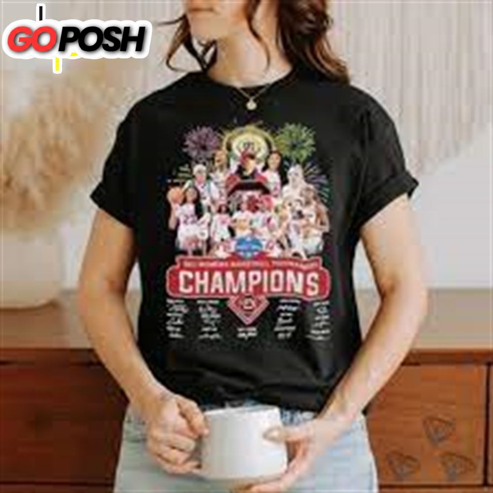 2025 South Carolina Gamecocks Sec Womens Basketball Tournament Champions T Shirt