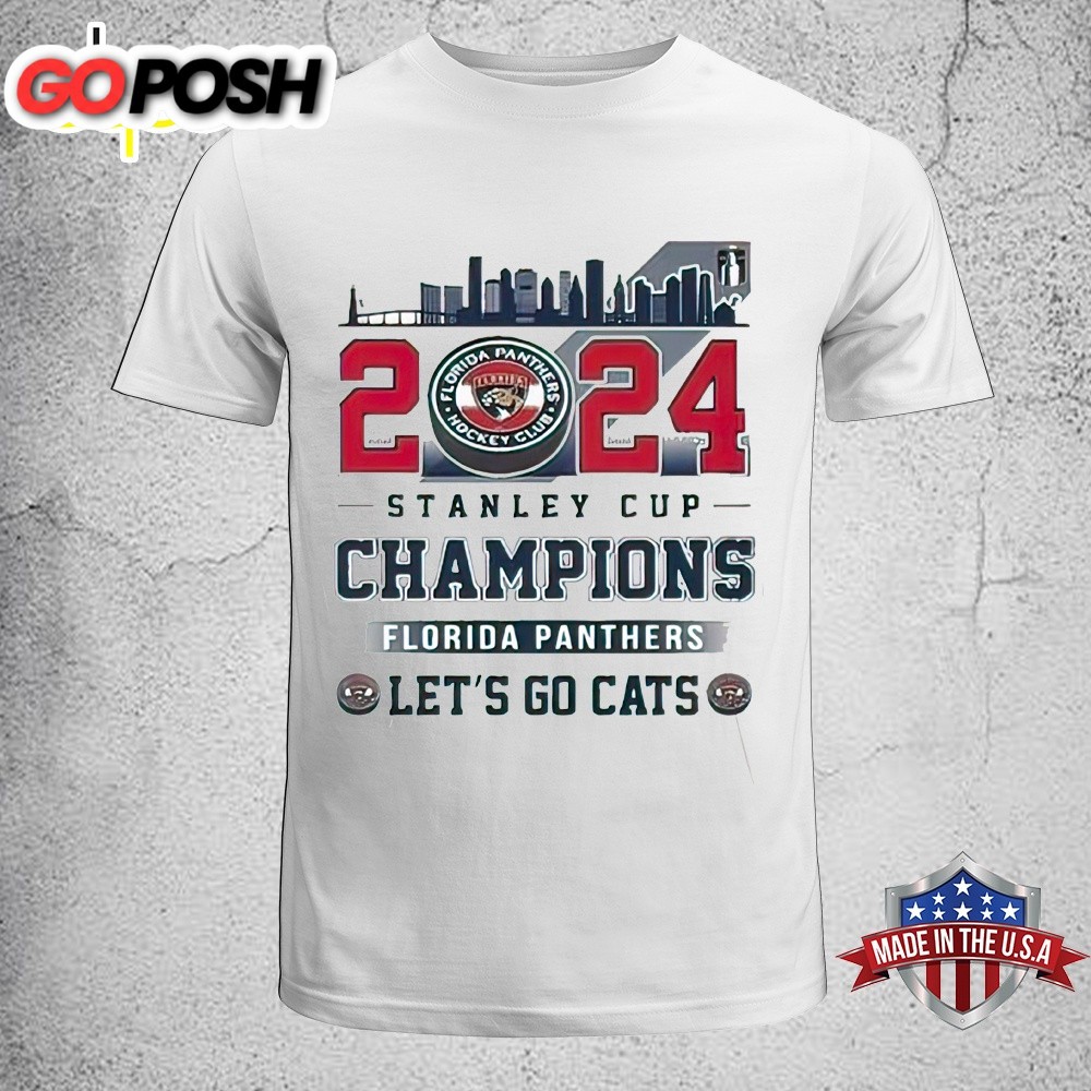 2025 Stanley Cup Champions Florida Panthers NFL Lets Go Cats Unisex T-Shirt