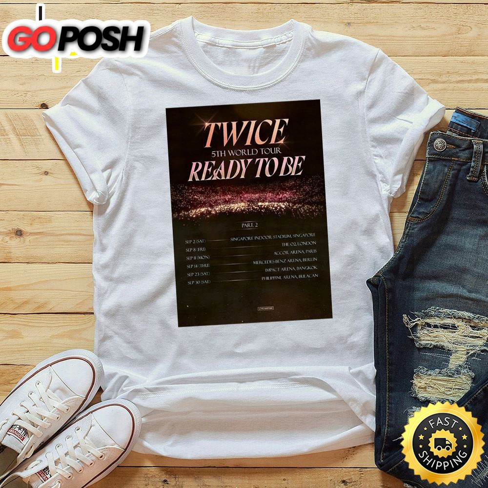 2025 Twice Ready To Be 5th World Tour Unisex T-shirt