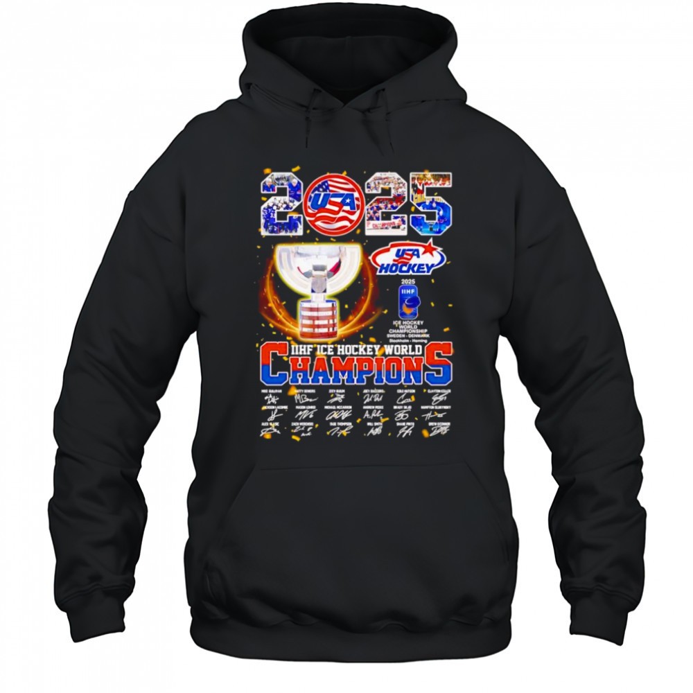 2025 USA Hockey IIHF Ice hockey World Champions signature shirt