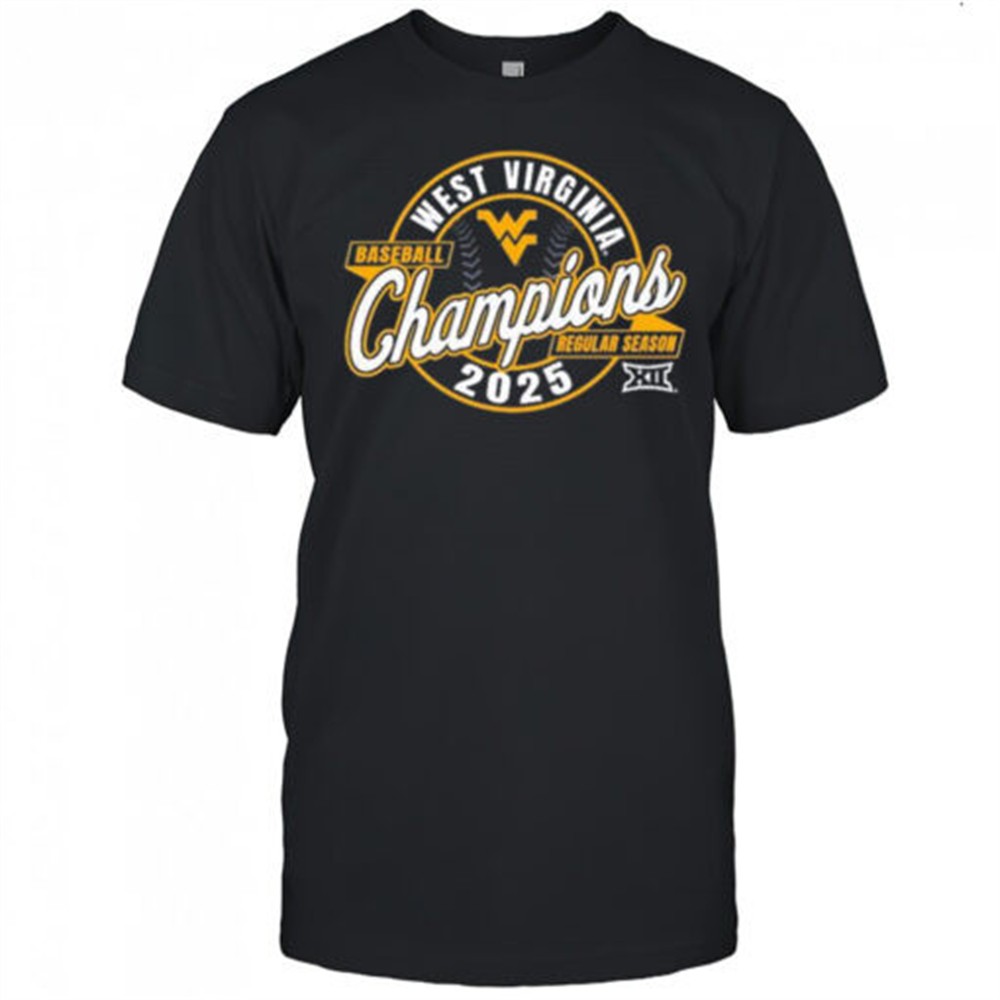 2025-west-virginia-mountaineers-big-12-baseball-regular-season-champions-t-shirt-attcxequ 2025 West Virginia Mountaineers Big 12 Baseball Regular Season Champions t-shirt