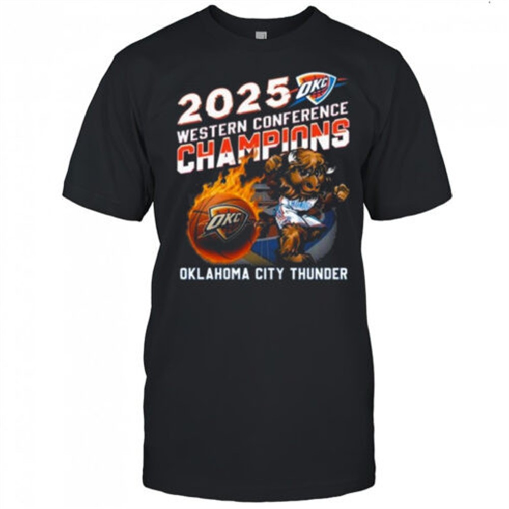 2025-western-conference-champions-oklahoma-city-thunder-mascot-fire-shirt-vwcgr0uv 2025 Western Conference Champions Oklahoma City Thunder Mascot Fire Shirt
