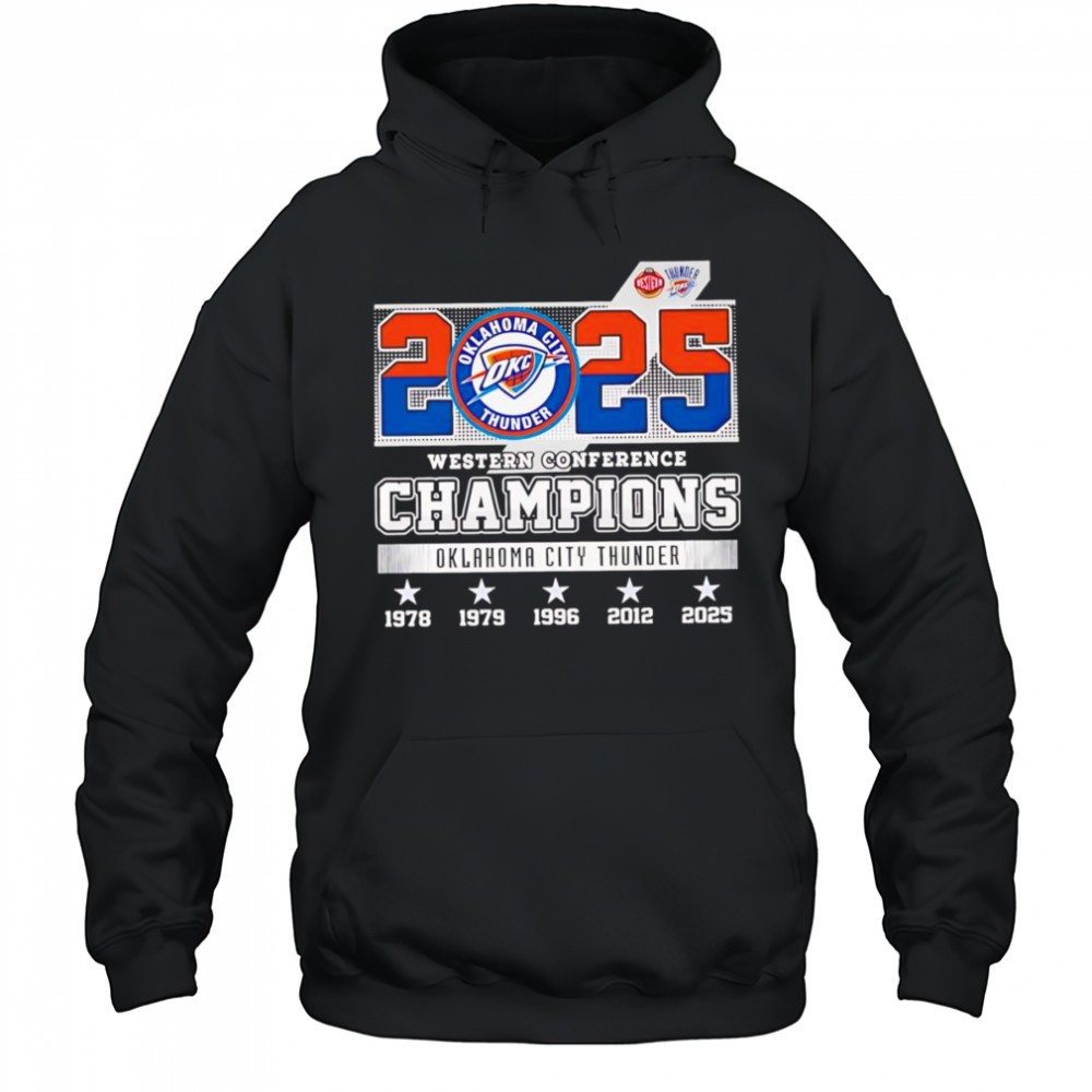 2025 Western Conference Champions Oklahoma City Thunder shirt