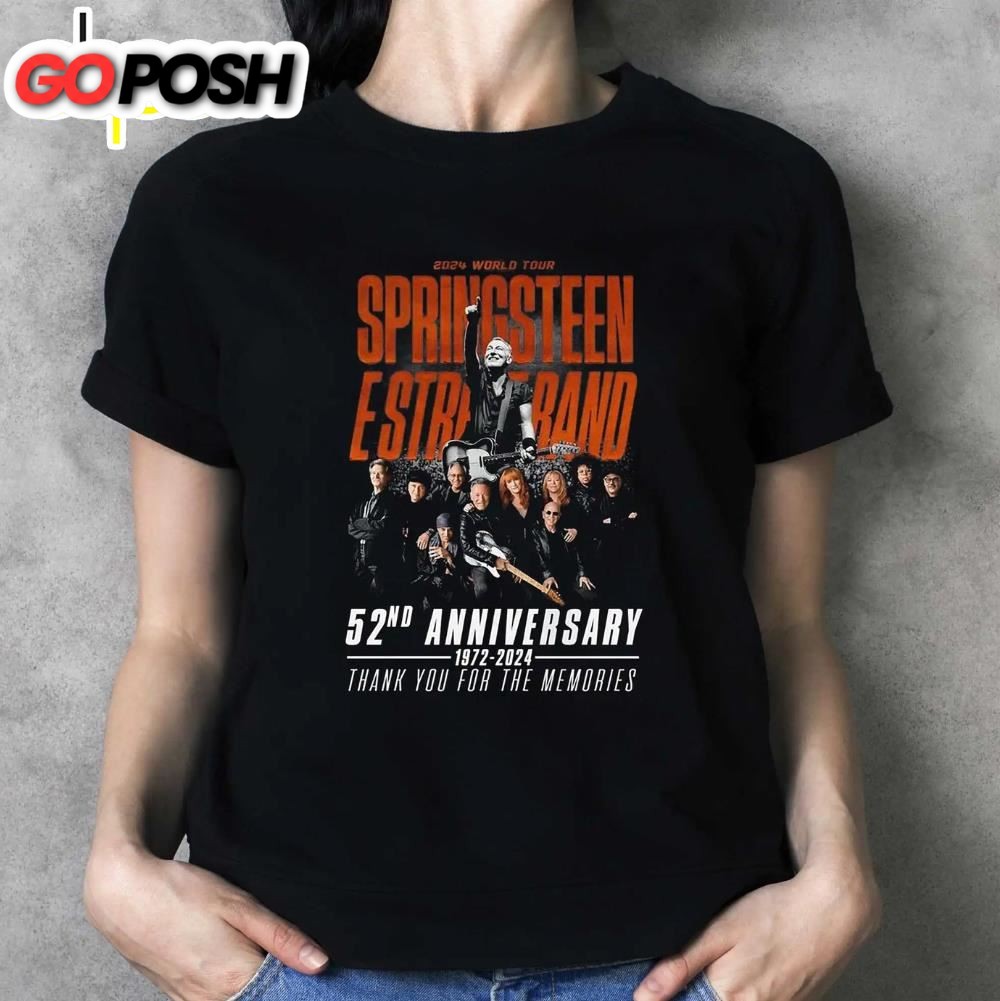 2025 World Tour Bruce Springsteen E Street Band 52nd Anniversary 1972 – 2025 T-shirt