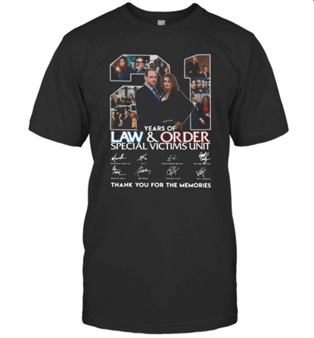 21 Years Of Law And Order Special Victims Unit Thank You For The Memories T-Shirt